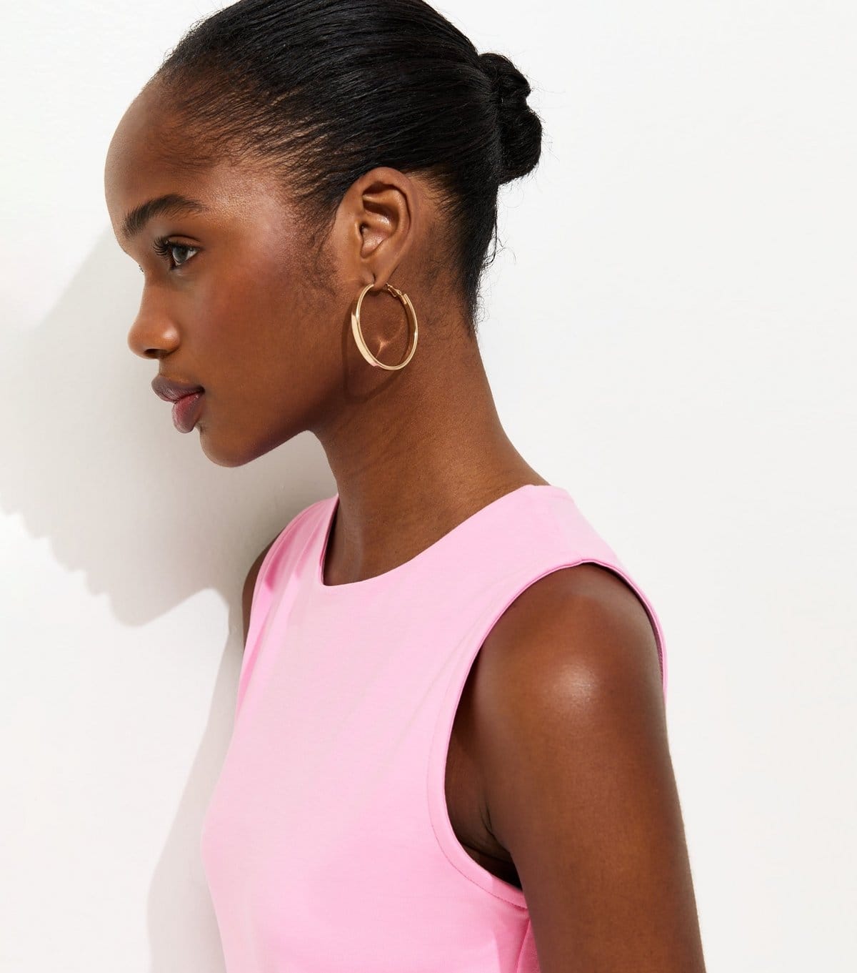 New Look Bright Pink Stretchy Jersey Tank Top