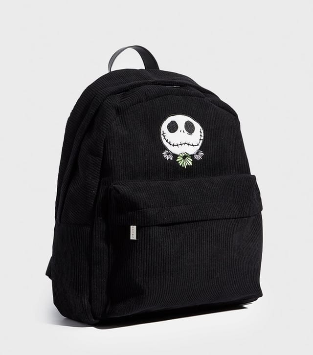 Skinnydip Black Nightmare Before Christmas Embroidered Corduroy Backpack Skinnydip New Look - 2