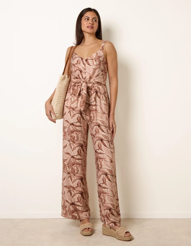 Blue Vanilla Tie Front Jumpsuit - 3