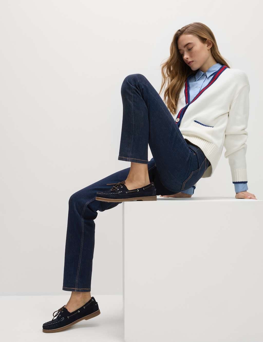 Marks & Spencer M&S Sienna Supersoft High Waisted Jeans Indigo Mix