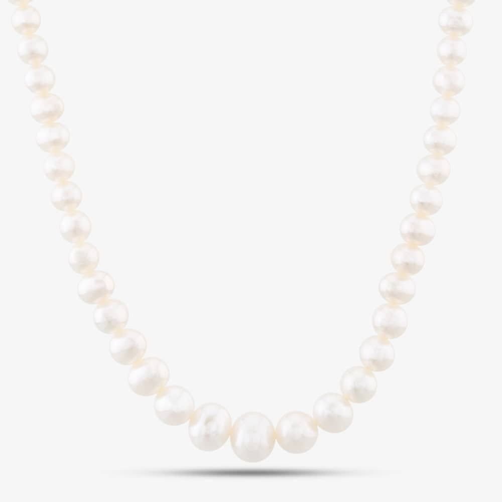 T.H.Baker T.H.Baker Women's 9ct Gold 16 Inch Graduated Freshwater Pearl Necklace POZ827SD - 1