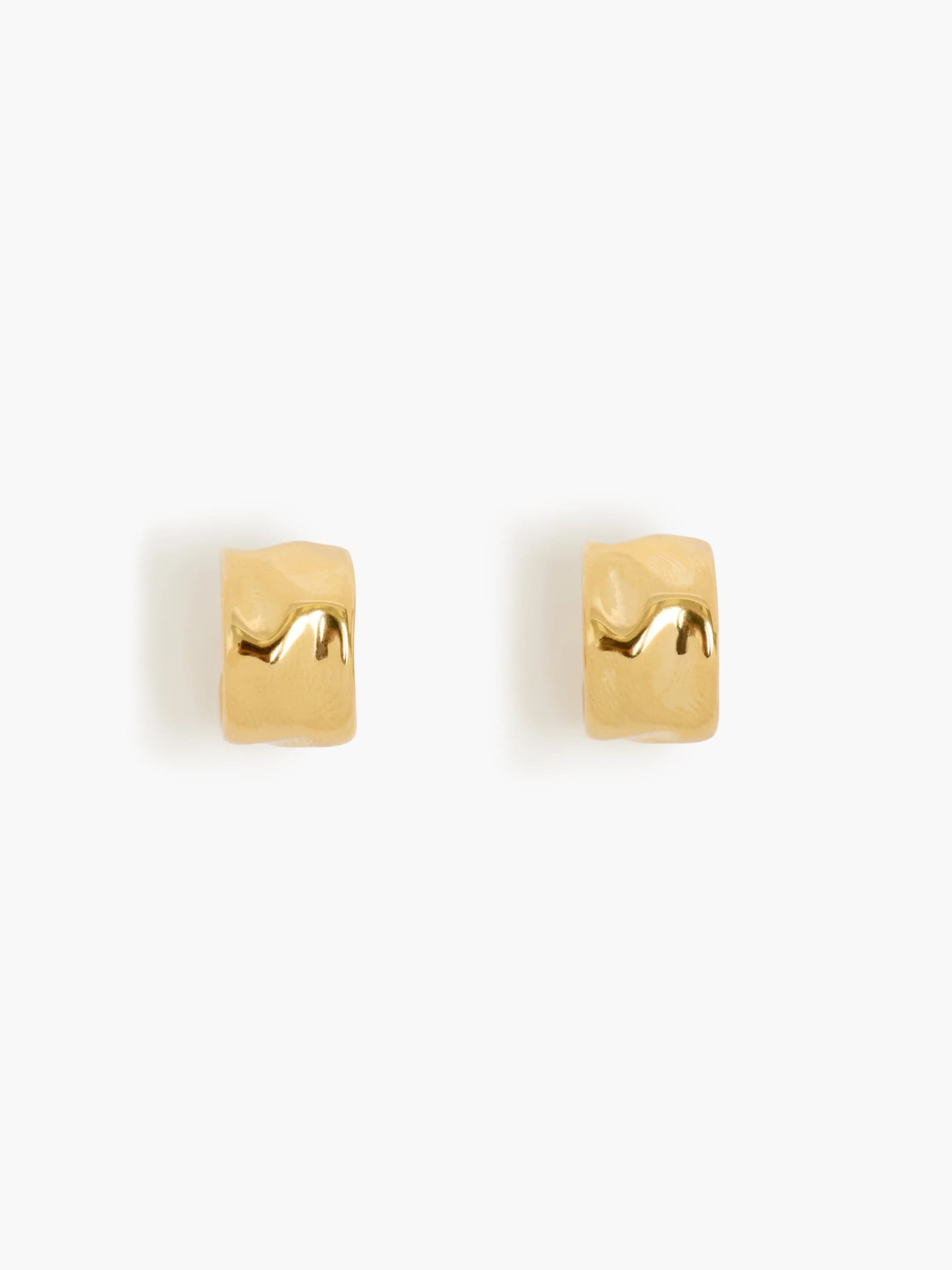 French Connection Chunky Hoop Earrings Warm Gold