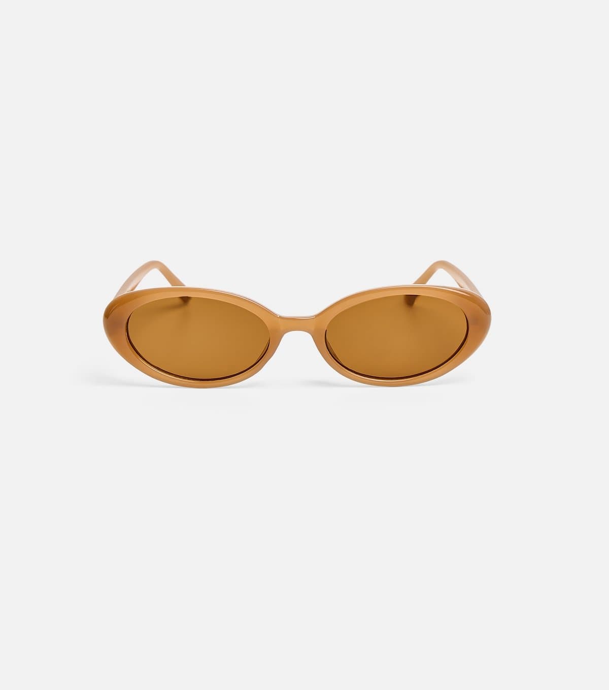 Public Desire Beige Clear Oval Sunglasses Public Desire New Look