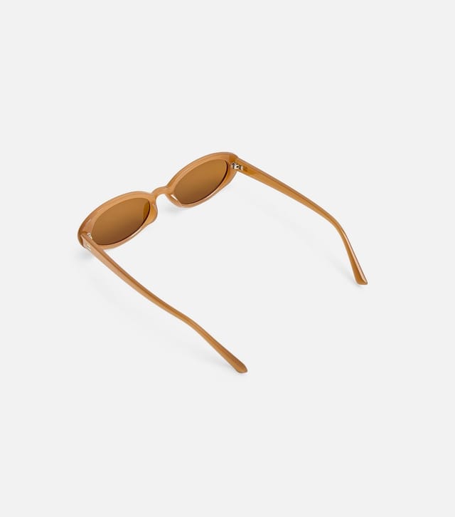Public Desire Beige Clear Oval Sunglasses Public Desire New Look - 2