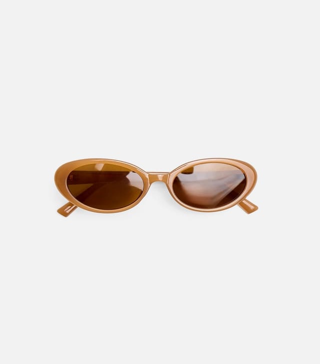 Public Desire Beige Clear Oval Sunglasses Public Desire New Look - 3