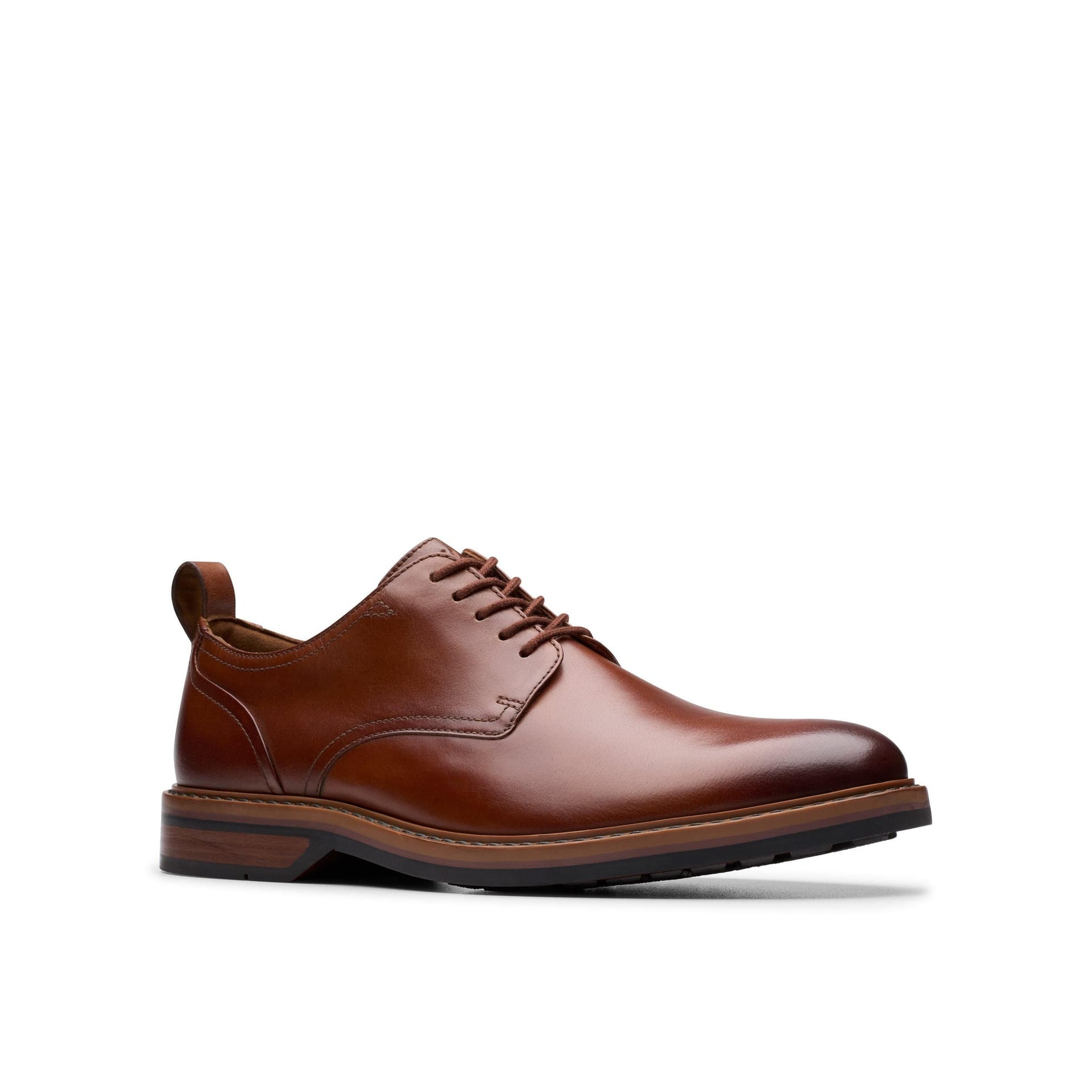 Clarks Clarks Men's Aldwin Lace Tan Leather Derby Shoes, Lace Up in Brown - 4