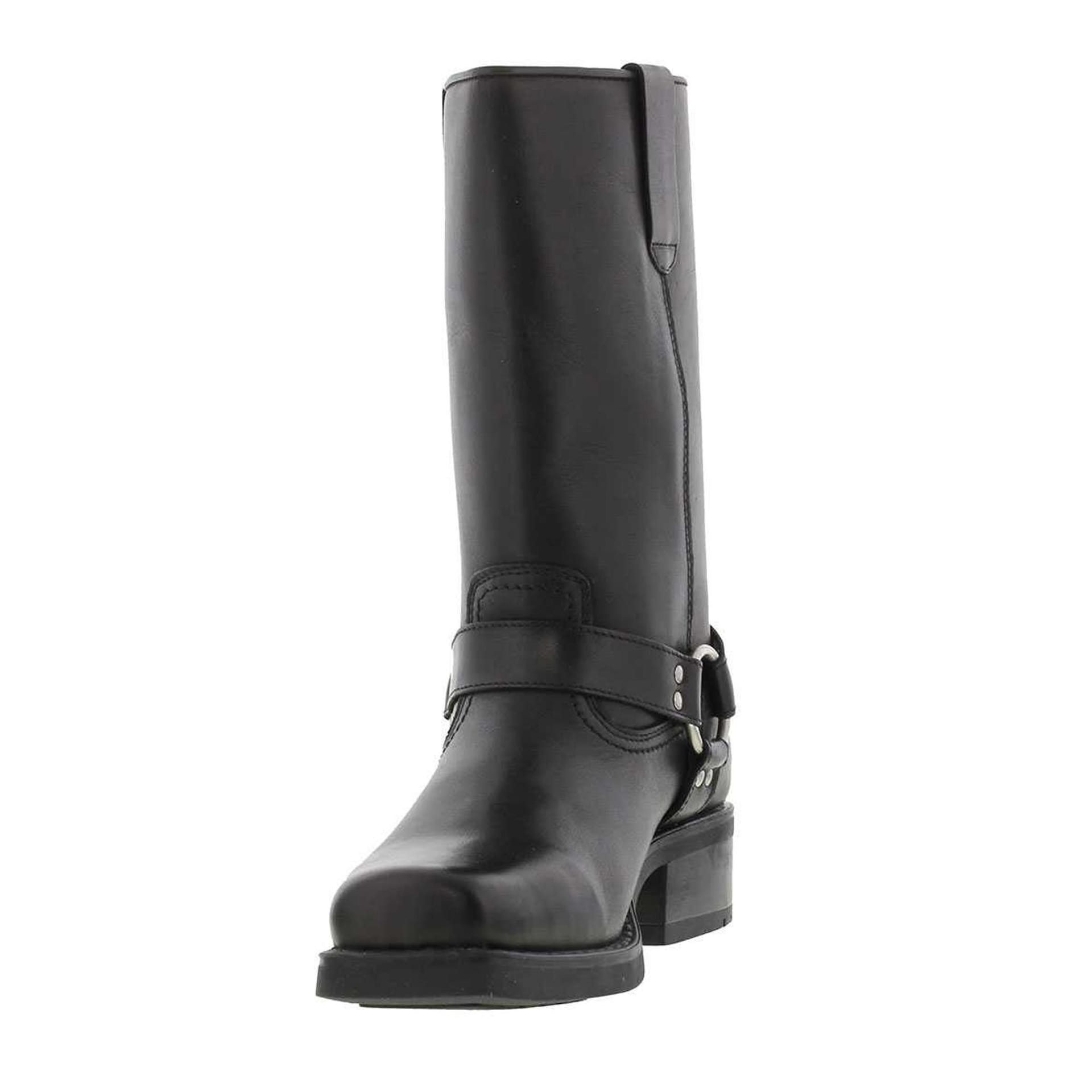 Woodland Woodland Men's High Harley Western Harness Leather Boots in Black - 4