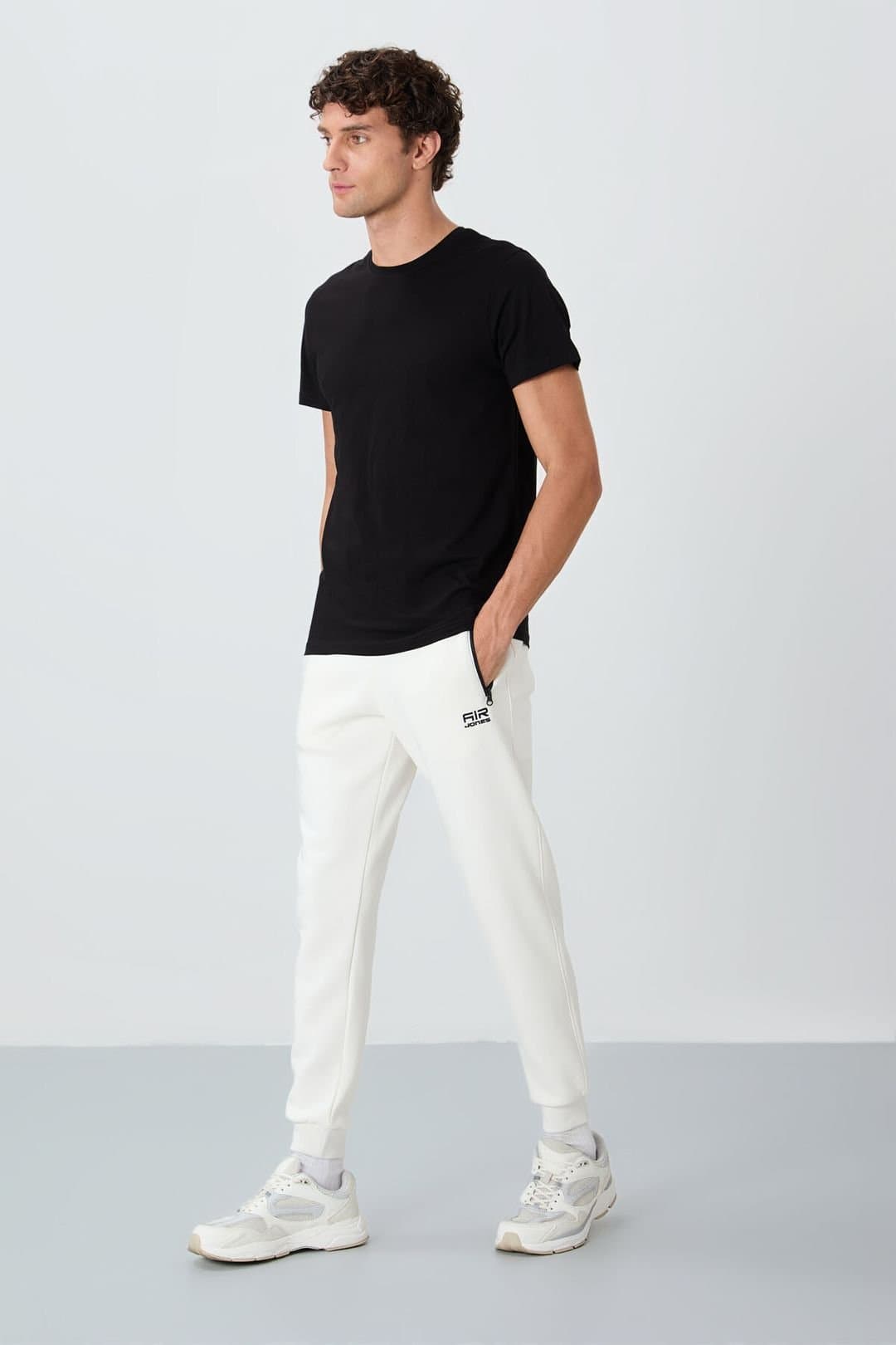 Tommy Life Tommy Life Men's Jogger Sweatpants in Off-White