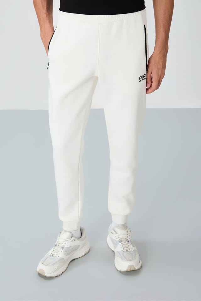 Tommy Life Tommy Life Men's Jogger Sweatpants in Off-White - 3