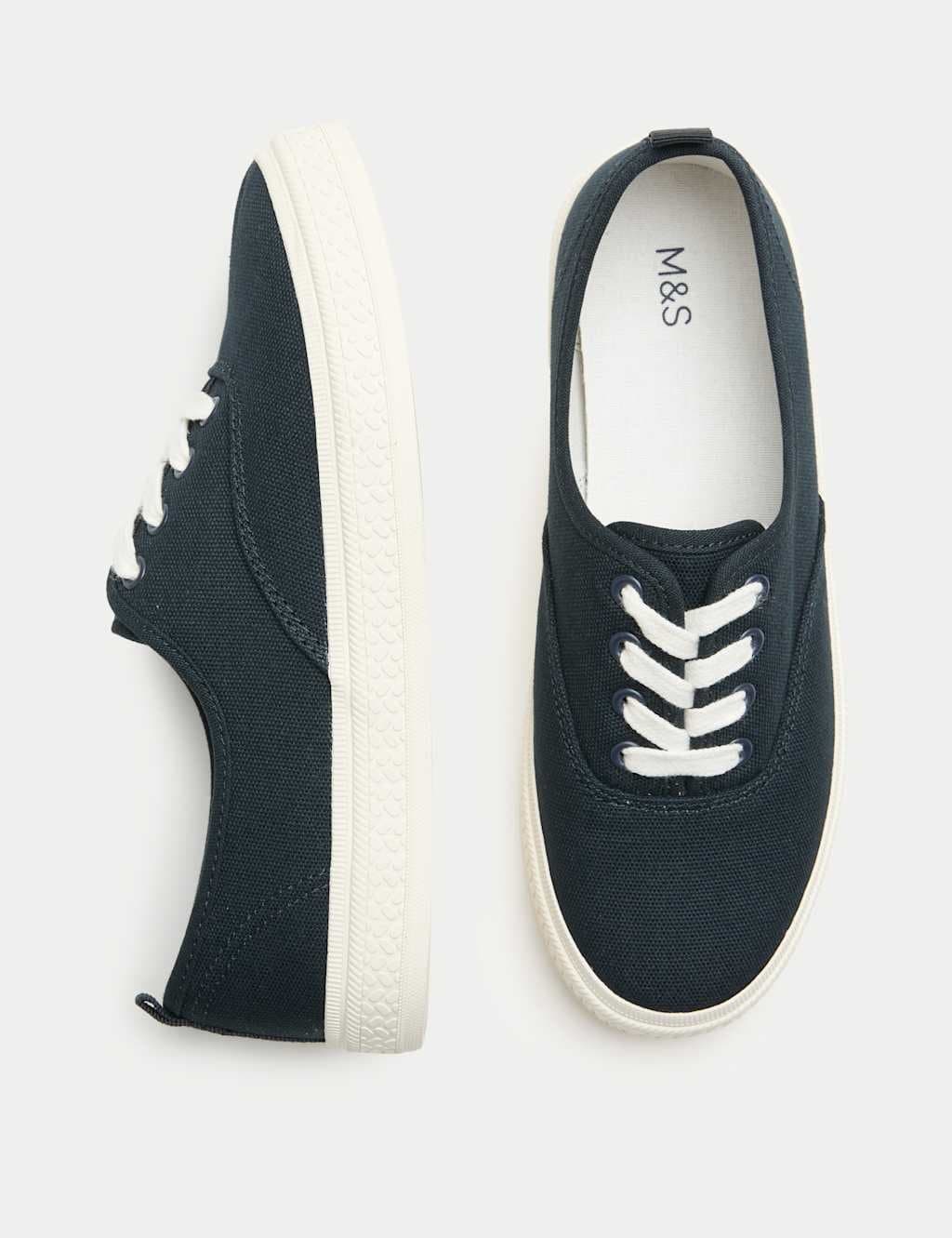 Marks & Spencer M&S Navy Canvas Plimsoll Trainers