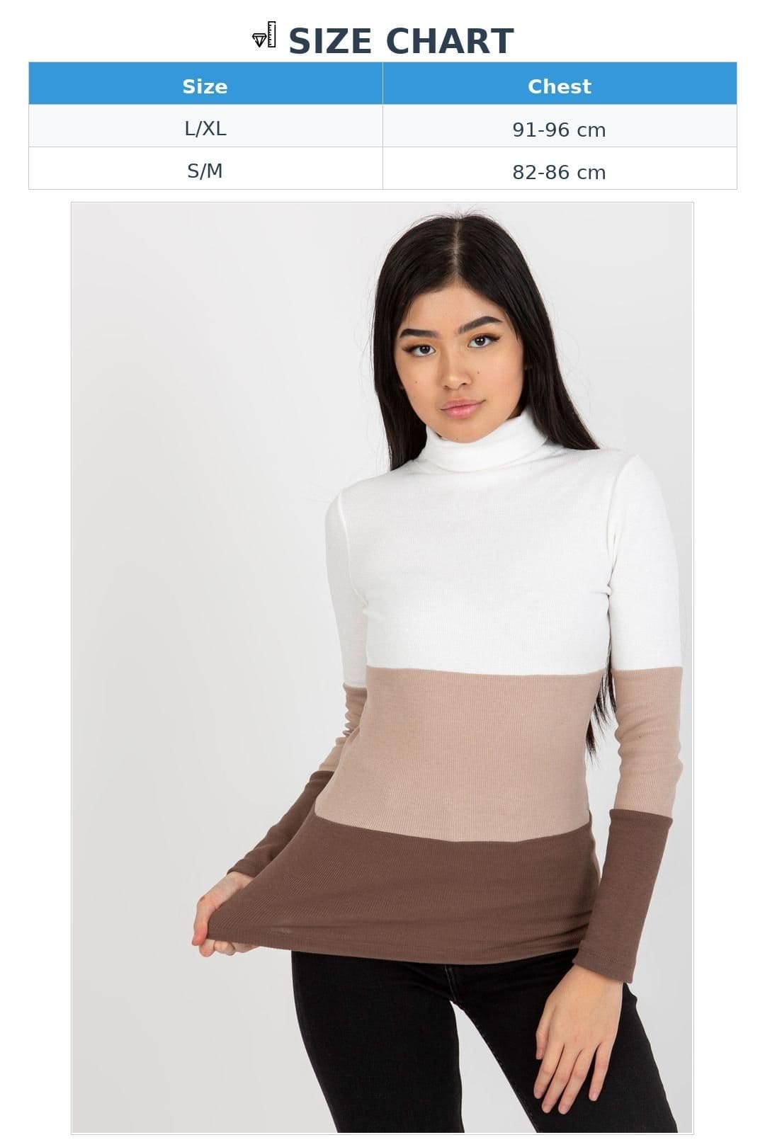 Love Lace Love Lace Women's Ribbed Long Sleeve Turtleneck Sweater 3 Color in Brown - 4