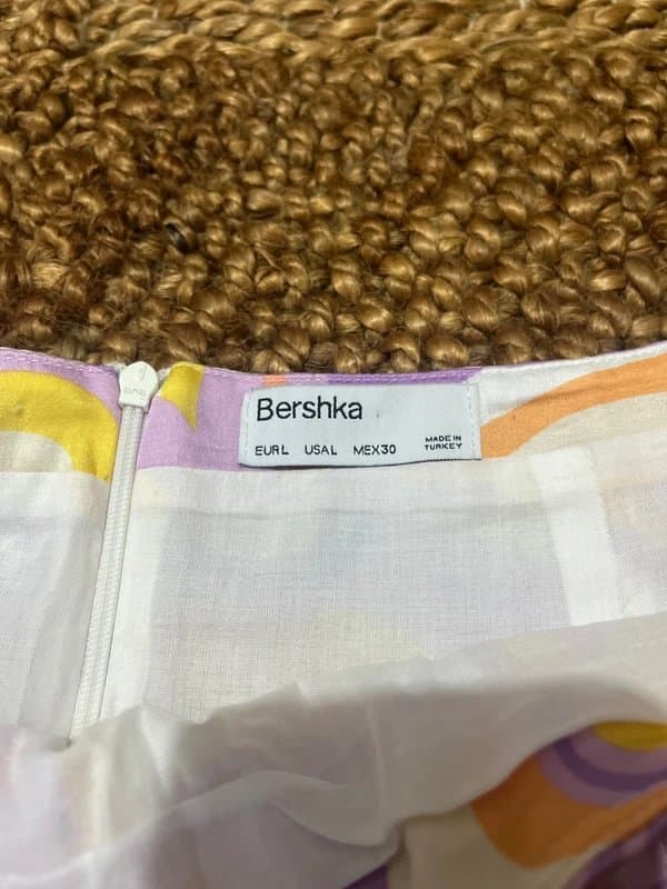Bershka Tie detail wrap mini skirt