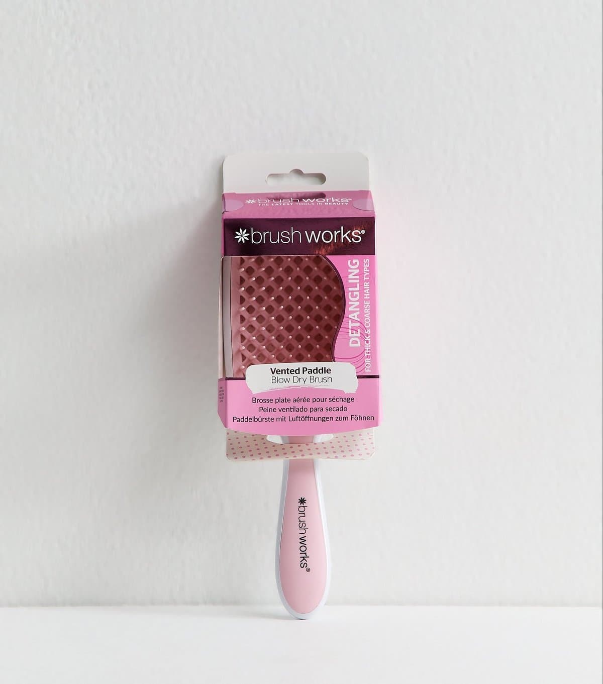 Brushworks Pink Vented Paddle Blow Dry Brush Brushworks New Look