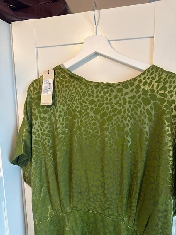 Never Fully Dressed Never fully dressed olive leopard midi dress