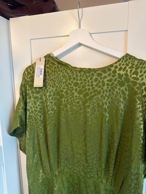 Never Fully Dressed Olive Leopard Midi Dress