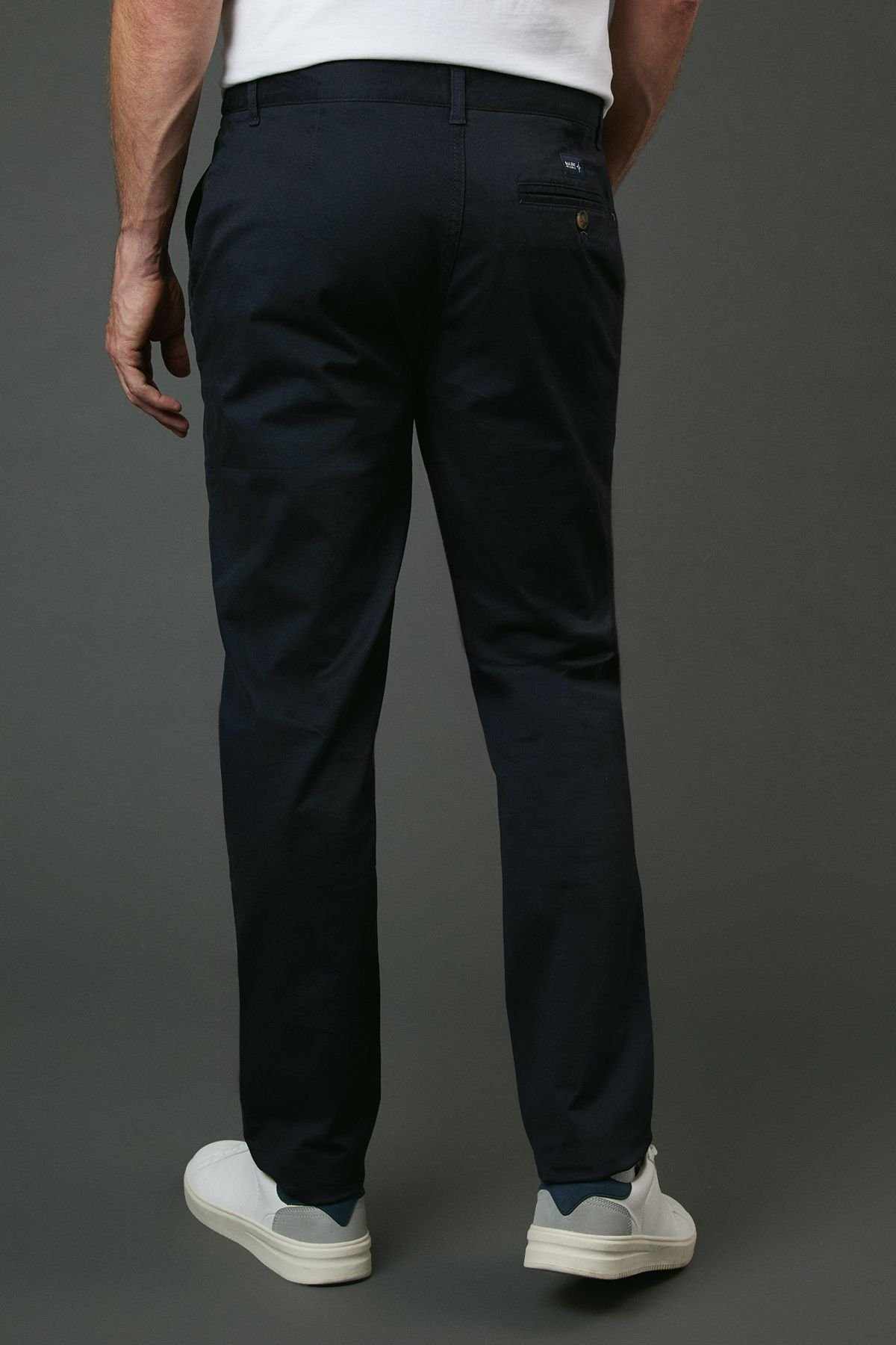 Maine Maine Men's Navy Premium Slim Fit Chino Trousers - 3