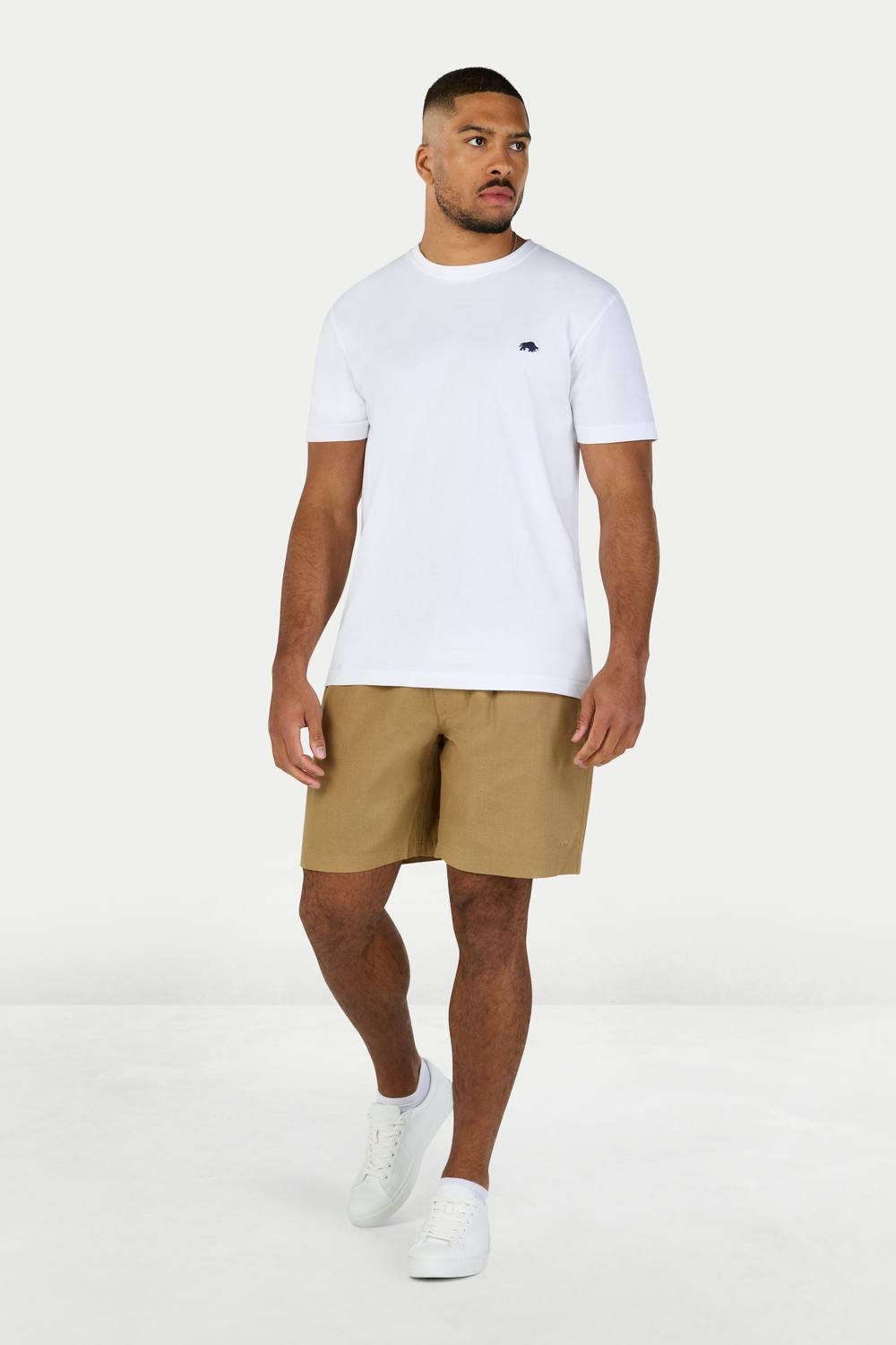 raging bull Raging Bull Men's Stretch Waist Linen Short in Natural - 4