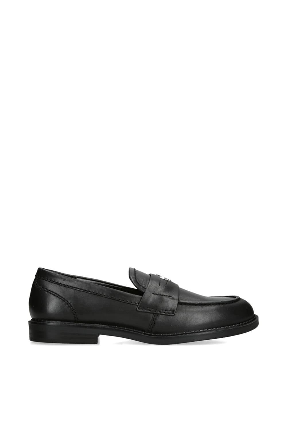 Steve Madden Steve Madden Black Leather Penny Loafers