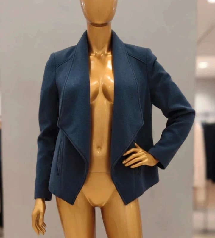 Reserved YFL Reserved YFL Blue Waterfall Blazer 36 8 Light Blue Draped Open Jacket Pastel Clean Girl
