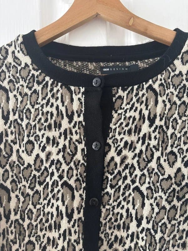ASOS Leopard print cropped cardigan