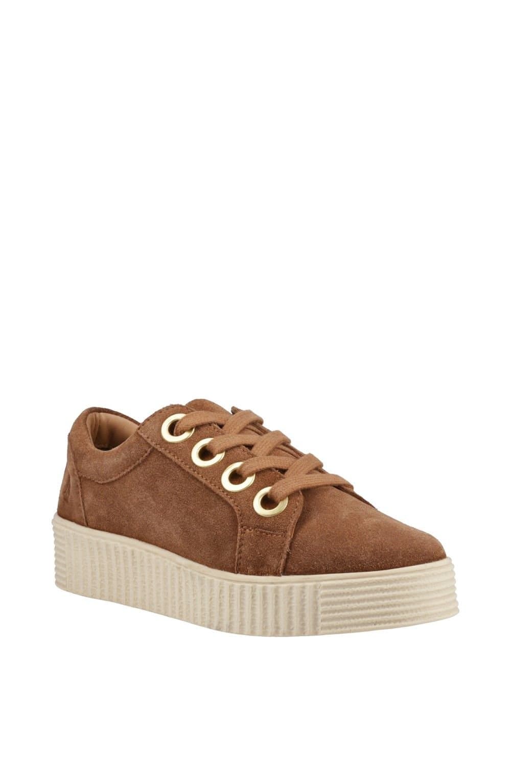 Hush Puppies Hush Puppies Women's Tamsin Suede Trainer in Tan