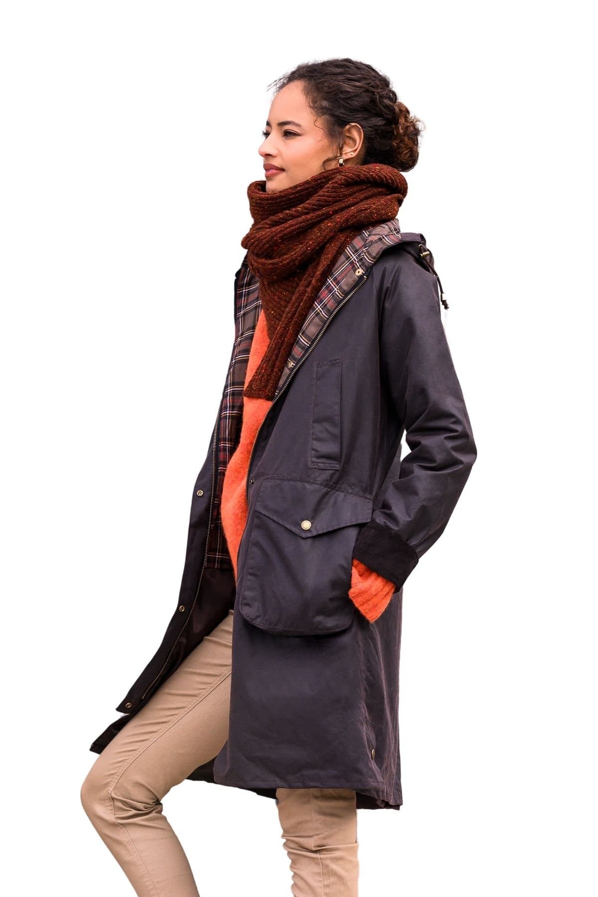 Celtic & Co Celtic & Co Dark Brown Wax Cotton Overcoat