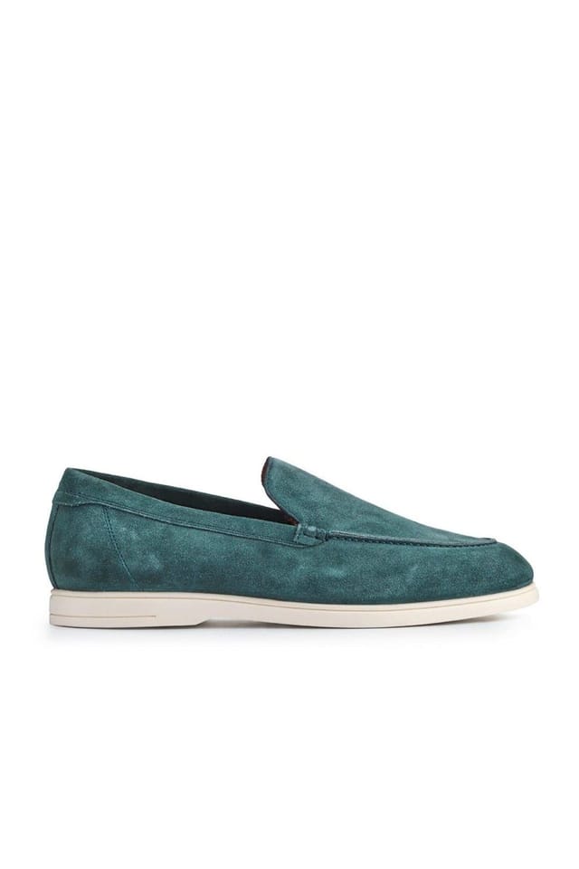 Jones Bootmaker Jones Bootmaker Men's Raiden Suede Loafers in Green - 2