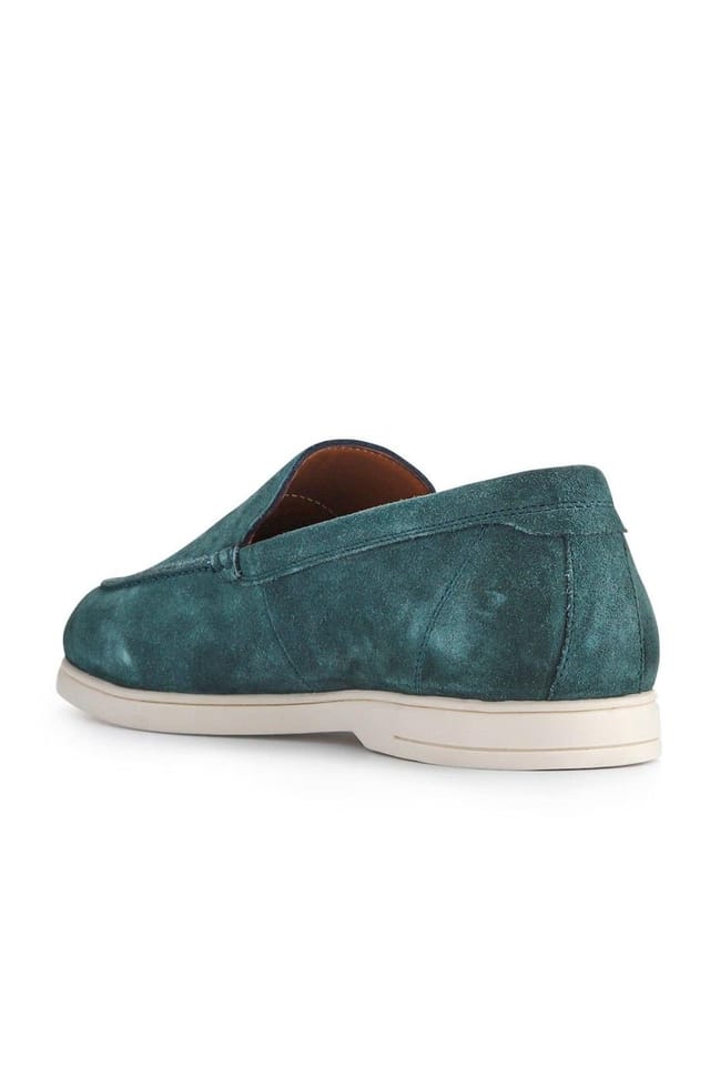 Jones Bootmaker Jones Bootmaker Men's Raiden Suede Loafers in Green - 3