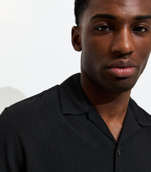 jack & jones Men's Black Relaxed Striped Short Sleeve Shirt Jack & Jones New Look - 2
