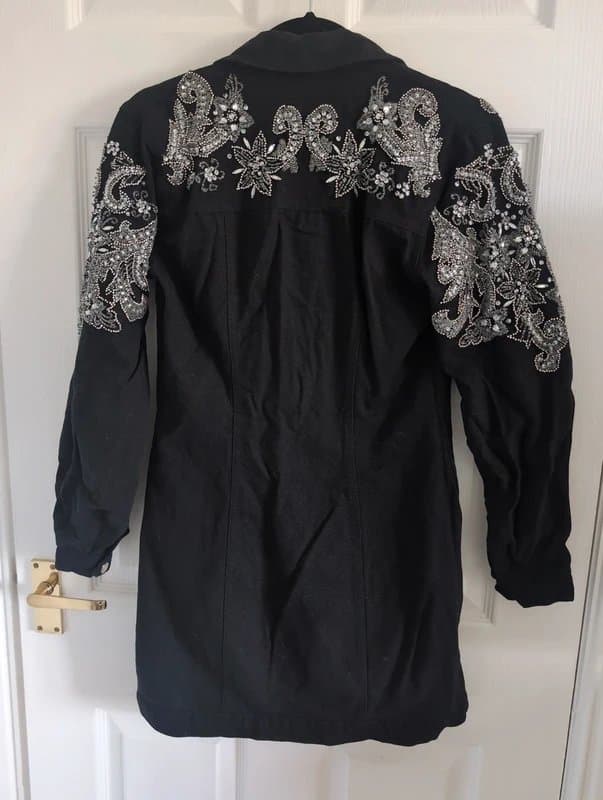 ASOS ASOS Design Embellished Country Western Denim Dresss - Size 10