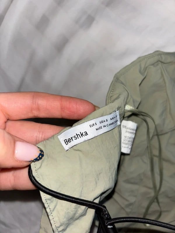 Bershka Khaki Green Halter Neck Crop Top
