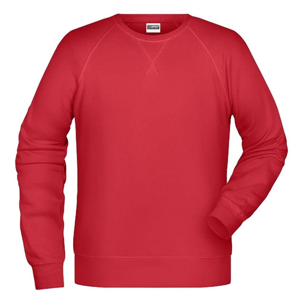 James and Nicholson James and Nicholson Men's Plain Sweatshirt in Red