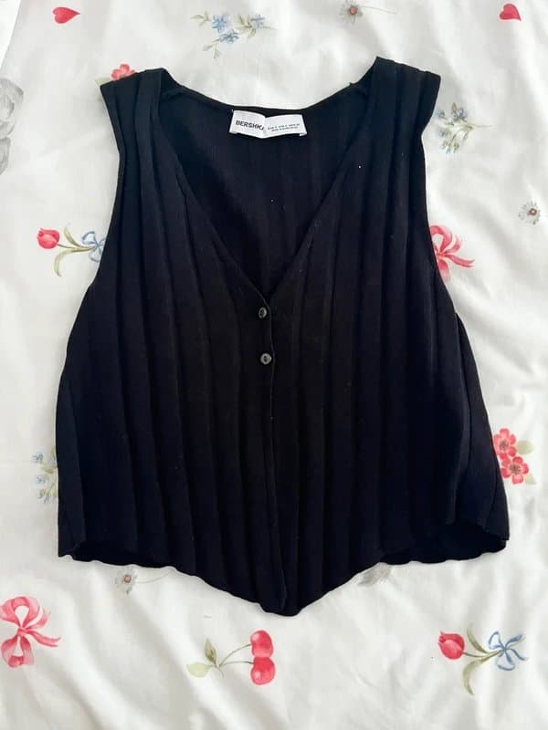 Bershka Black vest top
