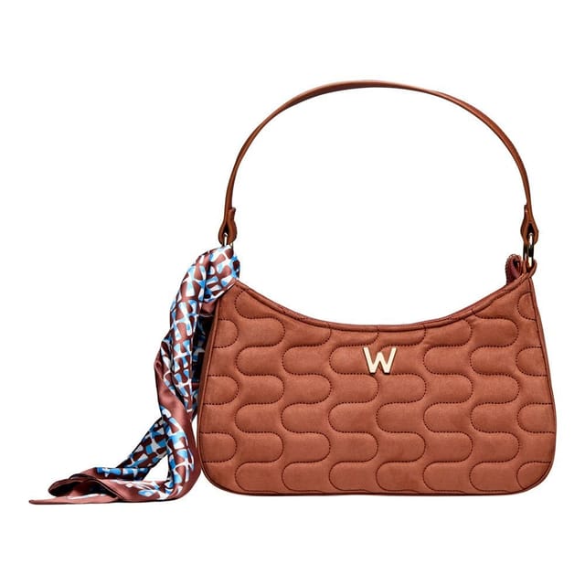 Wolf WOLF Women's Mimi Swirl Shoulder Bag with Scarf in Camel - 2