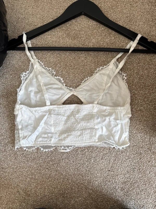 Bershka cream bershka lace bralette crop top