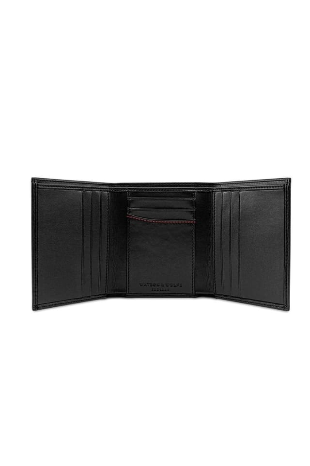 Watson & Wolfe Watson & Wolfe Men's Trifold Wallet for Key Chain in Black - 3