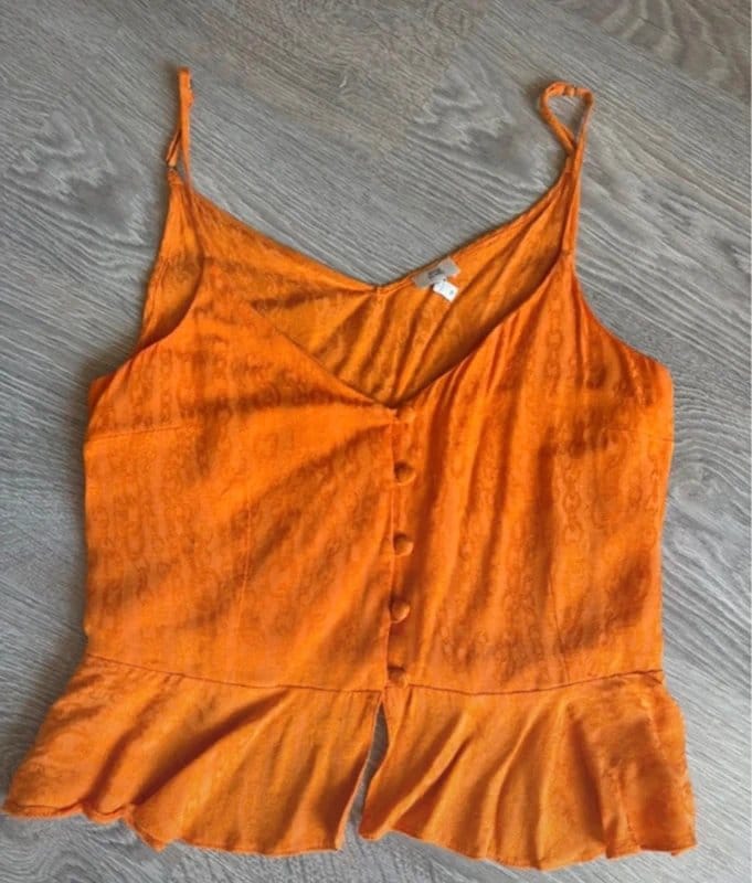 River Island River island floral satin cami summer y2k top size 12 - 1