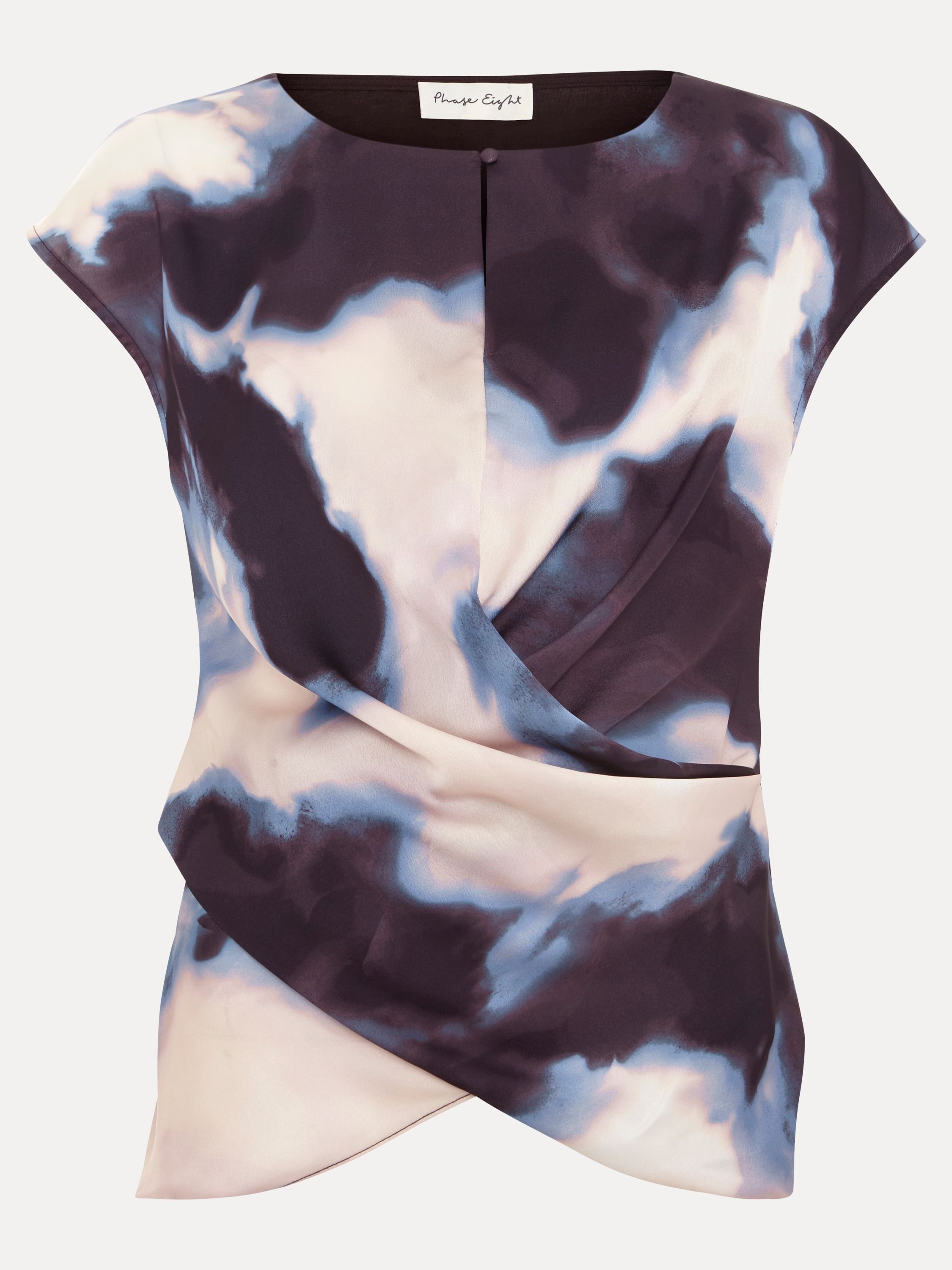 Phase Eight Phase Eight Women's Honor Blurred Twist Front Top in Midnight - 2