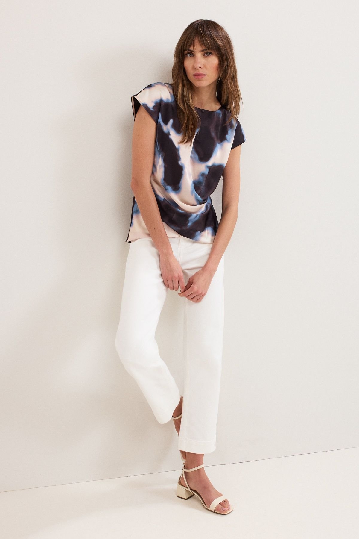 Phase Eight Phase Eight Women's Honor Blurred Twist Front Top in Midnight - 3