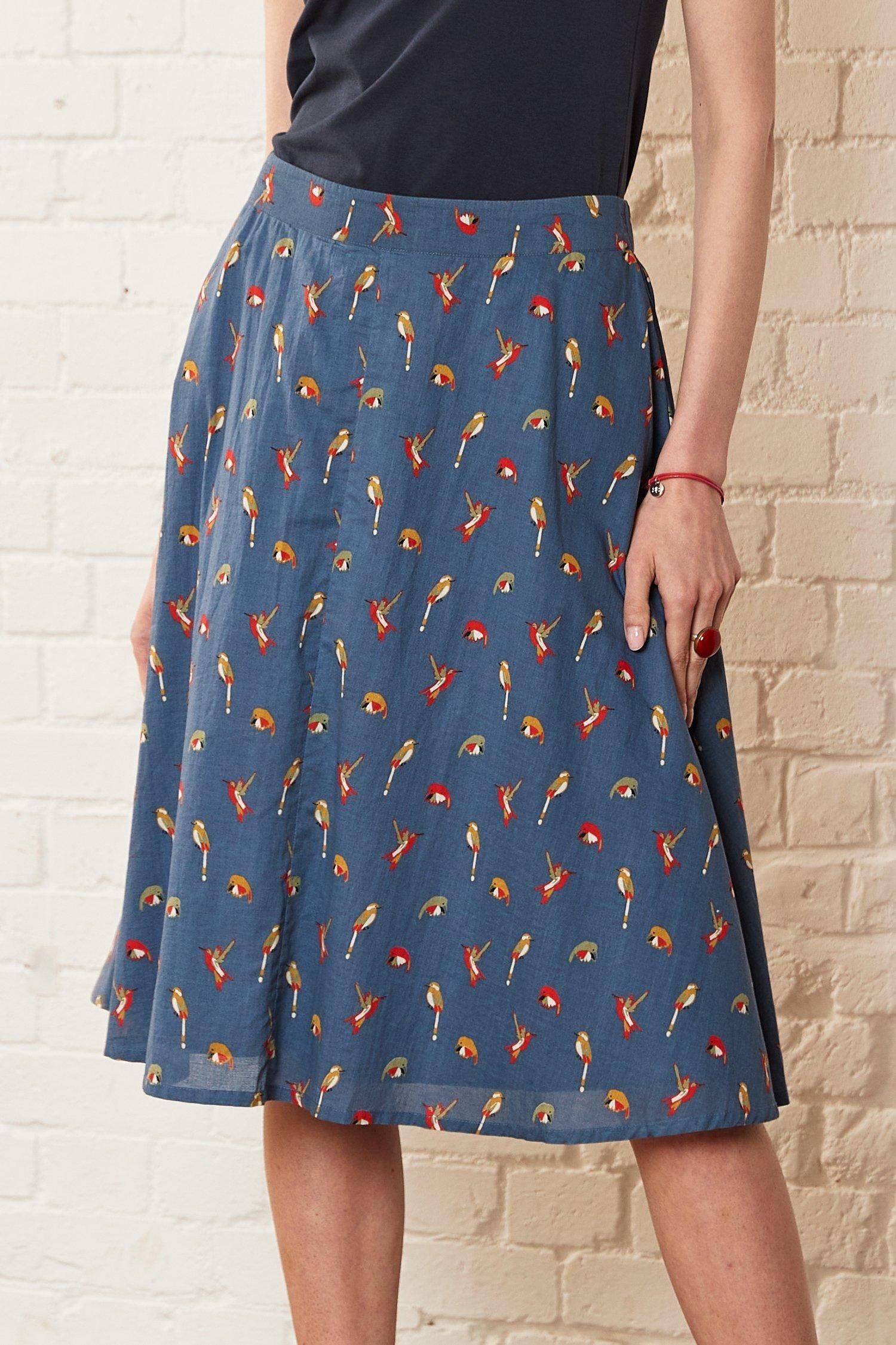 Nomads Clothing Nomads Clothing Women's BCI Cotton Skirt in Blue - 2