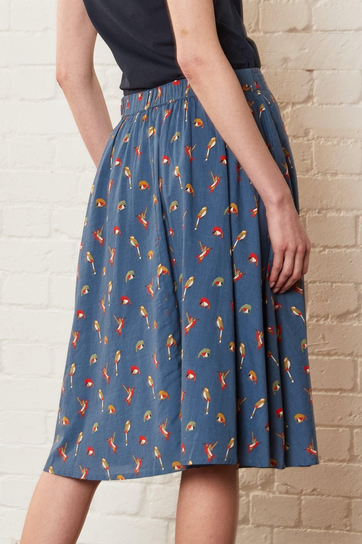 Nomads Clothing Nomads Clothing Women's BCI Cotton Skirt in Blue - 3