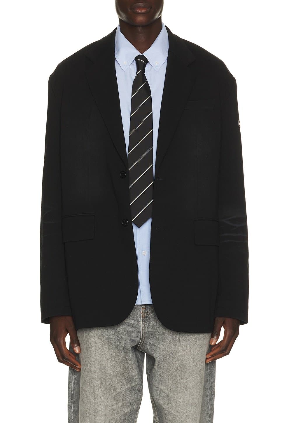 revolve Revolve Black Washed Jersey Blazer