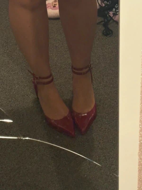 Bershka Red / maroon / burgundy y2k style kitten heels size 5