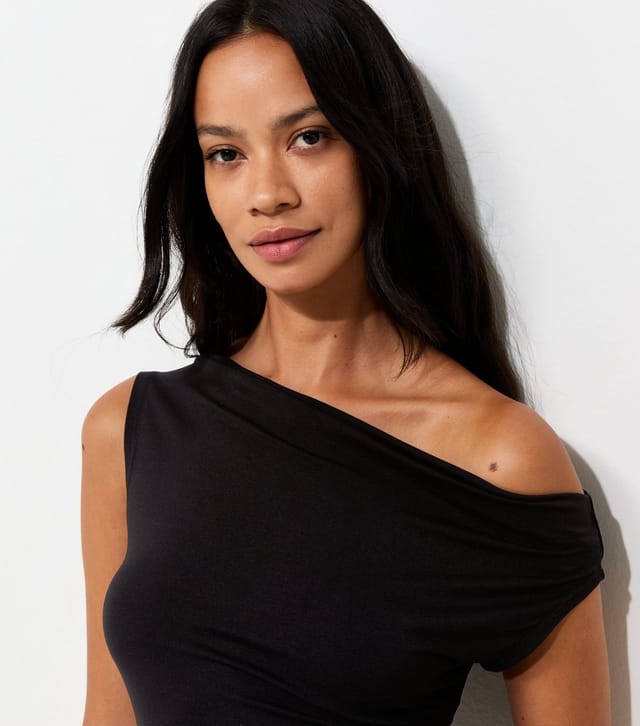 New Look Women's Black Off the Shoulder Lace Hem Top New Look - 3