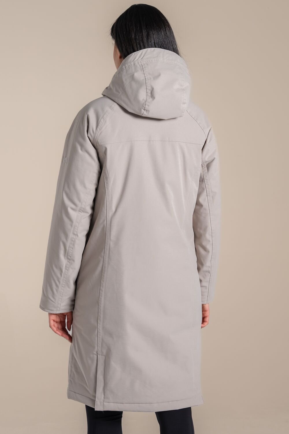 Craghoppers Craghoppers Women's Rosalind Longline Hooded Waterproof Breathable Padded Jacket in Light Beige - 2