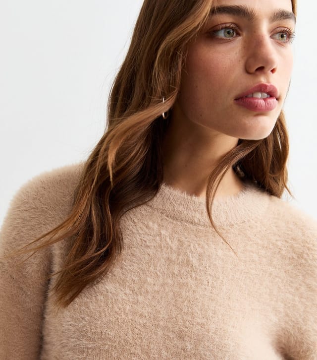 New Look Women's Camel Fluffy Jumper New Look - 2