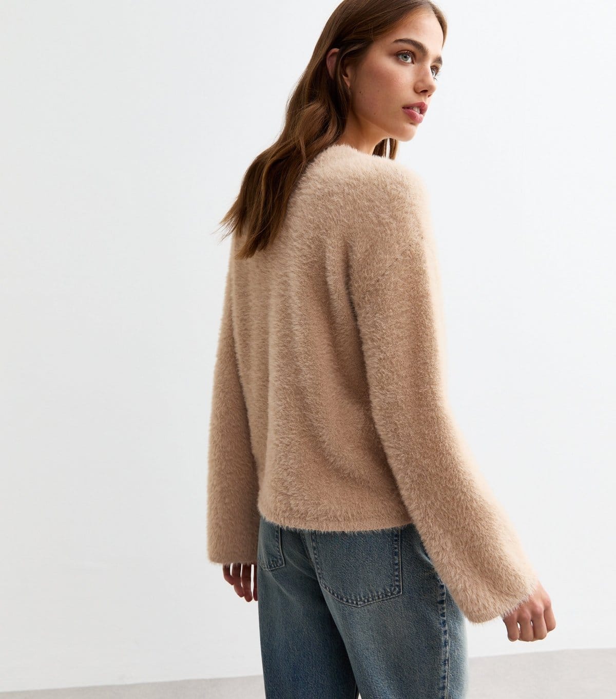 New Look Women's Camel Fluffy Jumper New Look - 4