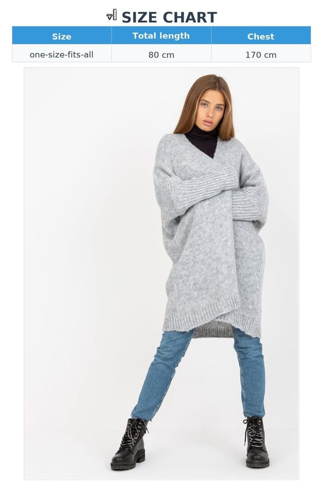 Love Lace Love Lace Women's Cardigan Long Wide Sleeve Unbuttoned Back Print in Grey - 3