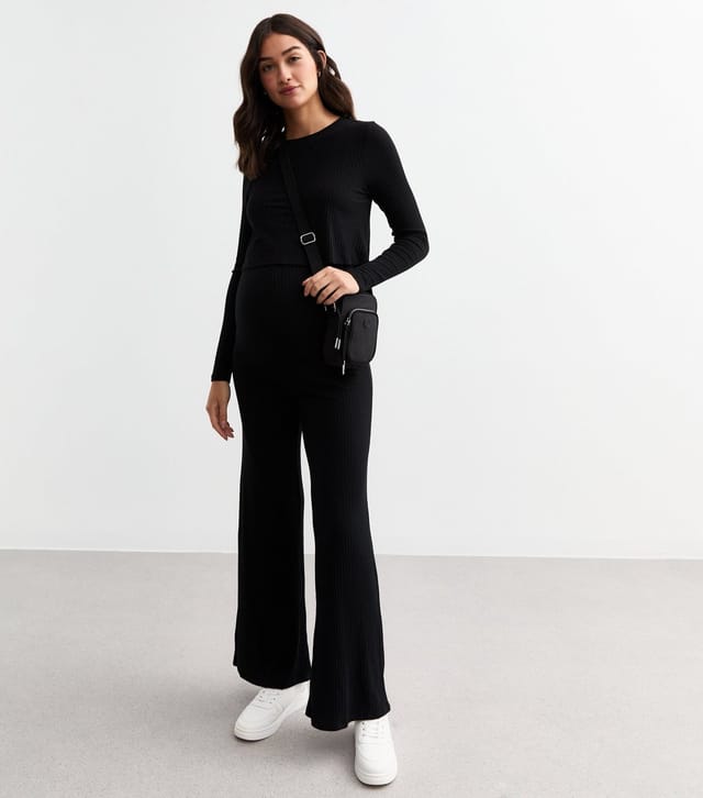 New Look Women's Maternity Black Nursing Long Sleeved Jumpsuit New Look - 3