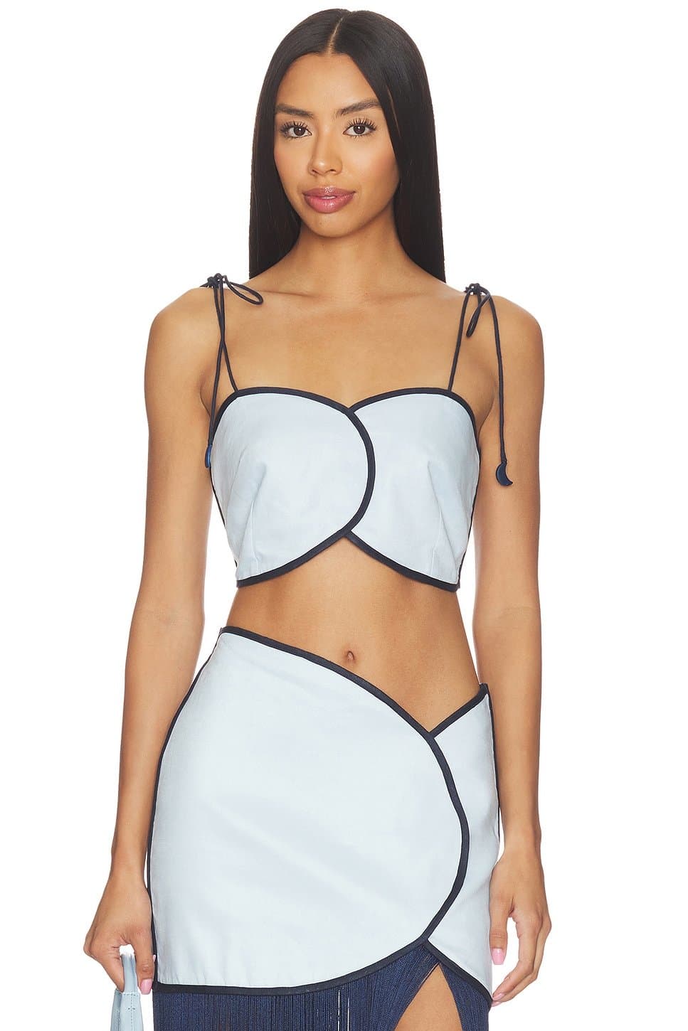 revolve Revolve Ice Blue Aveiro Crop Top